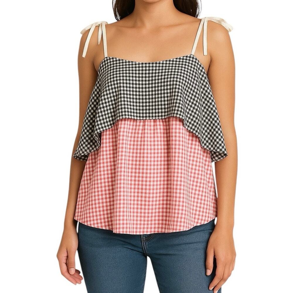 Eliza Faulkner Gingham Sleeveless Top